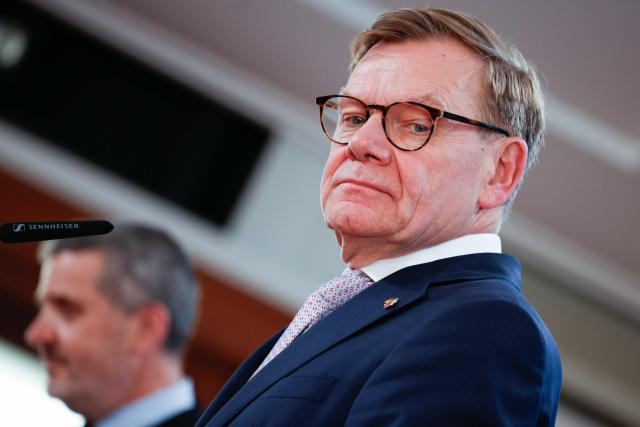 10 July 2026, Berlin: German Minister of Foreign Affairs Johann Wadephul speaks during a press conference with his Slovenian counterpart Tone Kajzer following their meeting. Photo: Carsten Koall/dpa
