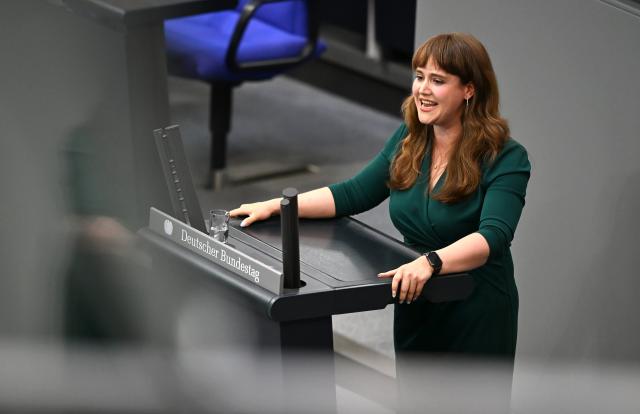 10 July 2026, Berlin: Member of the German Bundestag Ricarda Lang of the Alliance 90/The Greens speaks during the 90th plenary session of the 21st legislative period in the German Bundestag. Photo: Elisa Schu/dpa
