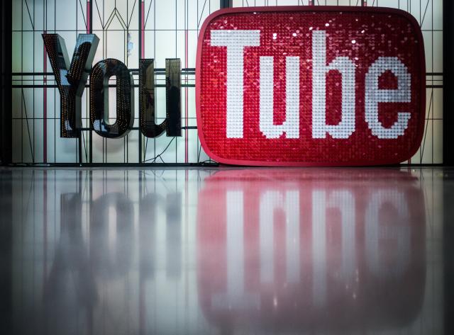 FILED - 07 December 2017, Berlin: FILE PHOTO - The logo of the video portal Youtube is seen at the Youtube Space in Berlin. Photo: Sophia Kembowski/dpa