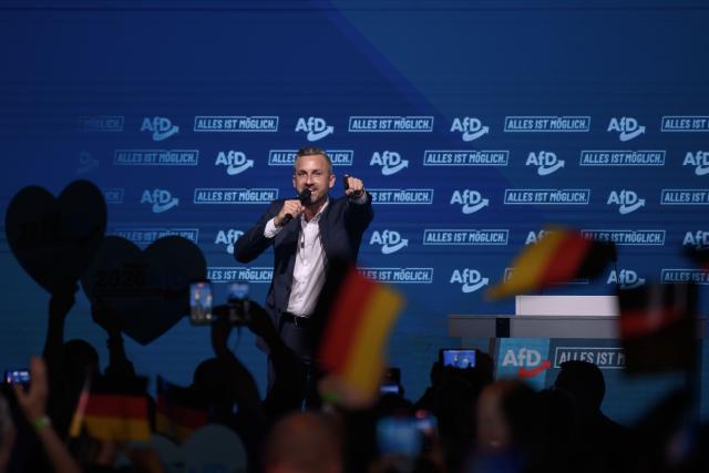 18 July 2026, Saxony-Anhalt, Magdeburg: Ulrich Siegmund, the AfD's lead candidate for the 2026 Saxony-Anhalt state election, speaks during the launch of the AfD Saxony-Anhalt election campaign in Magdeburg. The state election in Saxony-Anhalt will be held on 6 September 2026. Photo: Klaus-Dietmar Gabbert/dpa