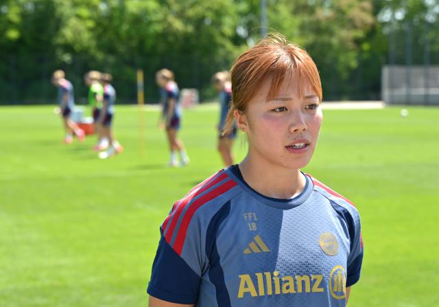 FILED - 16 July 2026, Bavaria, Munich: FILE PHOTO - Bayern Munich's Momoko Tanikawa gives an interview during the FC Bayern Munich Women's first training session of the season. Photo: Florian Diettrich/dpa