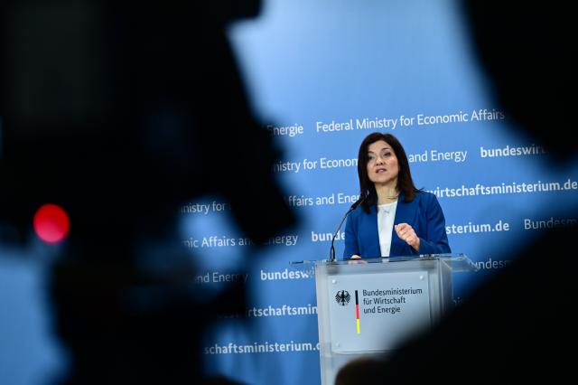 22 July 2026, Berlin: Katherina Reiche, Germany's Minister for Economic Affairs and Energy, speaks during the presentation of the federal government's startup and scale-up strategy at the German Ministry for Economic Affairs and Energy. Photo: Sebastian Gollnow/dpa