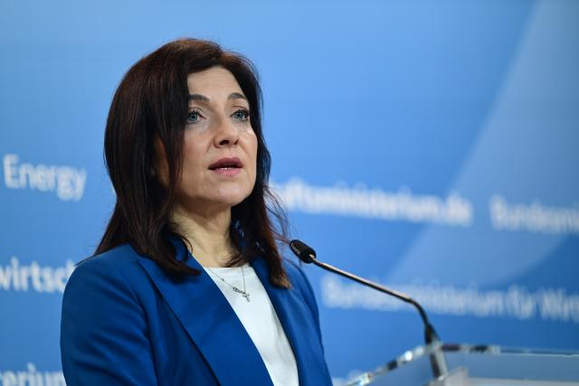 22 July 2026, Berlin: Katherina Reiche, Germany's Minister for Economic Affairs and Energy, speaks during the presentation of the federal government's startup and scale-up strategy at the German Ministry for Economic Affairs and Energy. Photo: Sebastian Gollnow/dpa