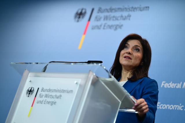 22 July 2026, Berlin: Katherina Reiche, Germany's Minister for Economic Affairs and Energy, speaks during the presentation of the federal government's startup and scale-up strategy at the German Ministry for Economic Affairs and Energy. Photo: Sebastian Gollnow/dpa