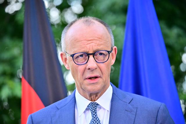 24 July 2026, Berlin: German Chancellor Friedrich Merz speaks during a press conference at the Chancellery in Berlin to discuss personnel changes in the government and the Christian Democratic Union (CDU). Photo: Sebastian Gollnow/dpa