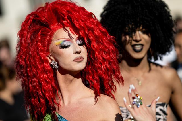 24 July 2026, Berlin: People take part in the Pride March in front of the Brandenburg Gate in Berlin. Photo: Fabian Sommer/dpa