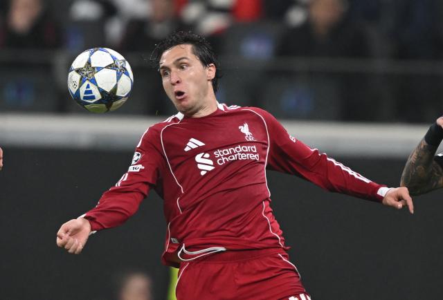FILED - 22 October 2025, Hesse, Frankfurt/Main: FILE PHOTO - Liverpool's Federico Chiesa in action during the UEFA Champions League soccer match between Eintracht Frankfurt and Liverpool FC at Deutsche Bank Park. Photo: Arne Dedert/dpa