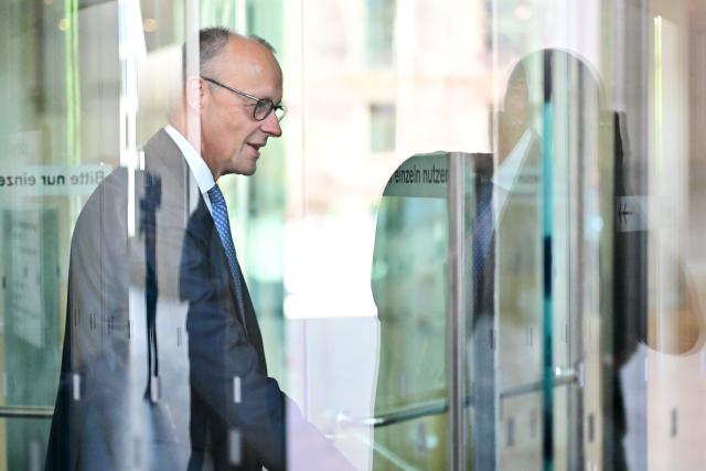 29 July 2026, Berlin: Friedrich Merz, Germany's Chancellor, attends a special meeting of the CDU/CSU parliamentary group in the Bundestag to elect the group's chairperson. Photo: Sebastian Gollnow/dpa