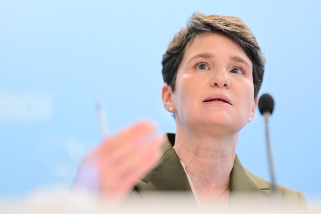 FILED - 28 January 2025, Berlin: FILE PHOTO - Tanja Goenner, Federation of German Industries (BDI) Managing Director, speaks during the annual kick-off press conference of the BDI at the Haus der Deutschen Wirtschaft. Photo: Sebastian Gollnow/dpa