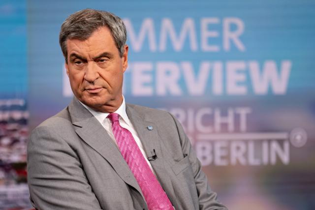 02 August 2026, Berlin: Markus Soeder, Minister-President of Bavaria, takes part in the ARD summer interview programme 'Bericht aus Berlin'. Photo: Fabian Sommer/dpa