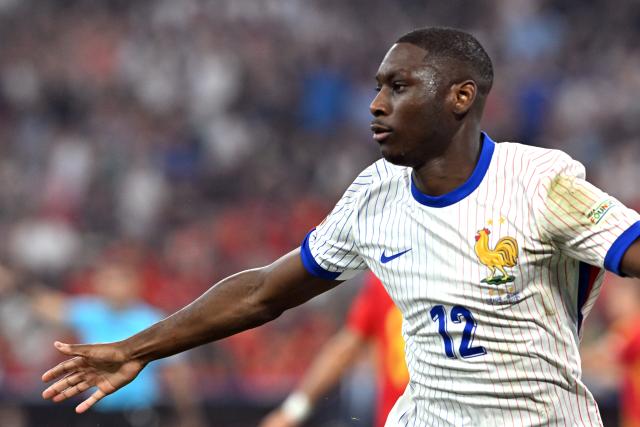 FILED - 09 July 2024, Bavaria, Munich: FILE PHOTO - France's Randal Kolo Muani celebrates his goal, during the 2024 UEFA Euro semi-final soccer match between France and Spain, at Munich Football Arena. Photo: Peter Kneffel/dpa