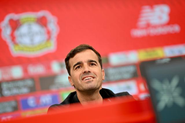 FILED - 05 June 2026, North Rhine-Westphalia, Leverkusen: FILE PHOTO - Bayer Leverkusen introduces Carles Martinez Novell as its new head coach during a press conference. Photo: Anke Waelischmiller/dpa - WICHTIGER HINWEIS: Gemäß den Vorgaben der DFL Deutsche Fußball Liga bzw. des DFB Deutscher Fußball-Bund ist es untersagt, in dem Stadion und/oder vom Spiel angefertigte Fotoaufnahmen in Form von Sequenzbildern und/oder videoähnlichen Fotostrecken zu verwerten bzw. verwerten zu lassen.