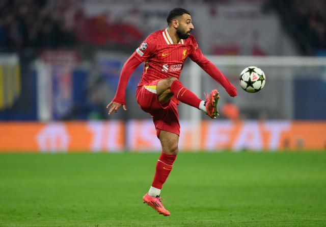 FILED - 23 October 2024, Leipzig: FILE PHOTO - Liverpool's Mohamed Salah in action during the UEFA Champions League soccer match between RB Leipzig and Liverpool FC at Red Bull Arena stadium. Photo: Robert Michael/dpa
