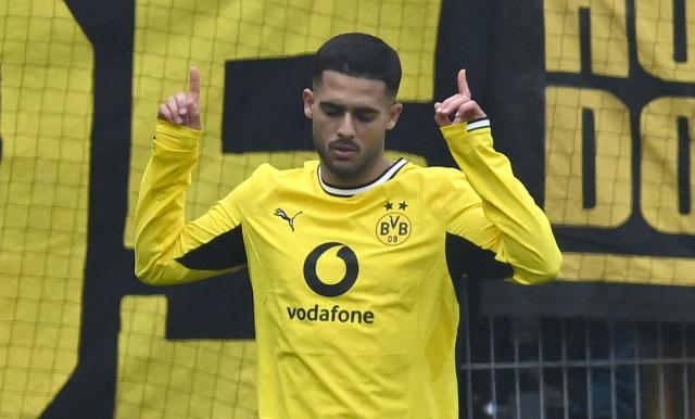 FILED - 16 May 2026, Bremen: FILE PHOTO - Borussia Dortmund's Yan Couto celebrates scoring his side's second goal during the German Bundesliga soccer match between SV Werder Bremen and Borussia Dortmund at Weserstadion. Photo: Carmen Jaspersen/dpa