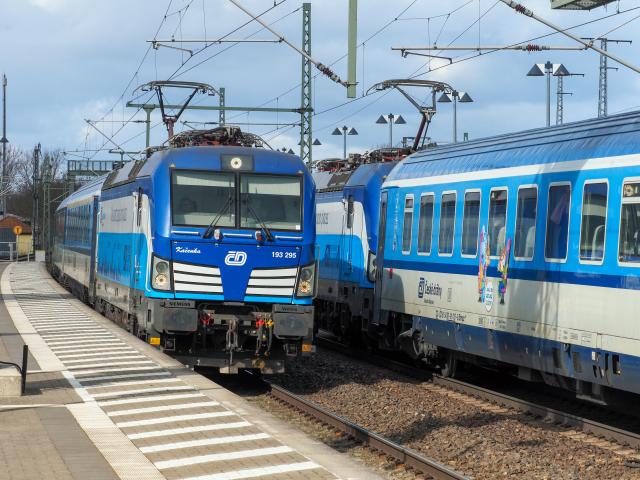 FILED - 16 March 2021, Brandenburg, Wittenberge: FILE PHOTO - The IC 177 train operated by Czech Railways, arrives at the station on Track 3 from Hamburg. Train drags woman with a stroller 45 meters in the Czech Republic. Photo: Soeren Stache/dpa-Zentralbild/dpa