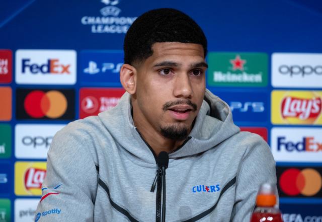 FILED - 12 September 2022, Bavaria, Munich: FILE PHOTO - Barcelona's Ronald Araujo speaks during a press conference of his team in the Allianz Arena. Photo: Sven Hoppe/dpa