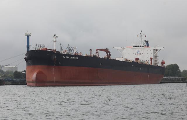 FILED - 05 August 2022, Mecklenburg-Western Pomerania, Rostock: FILE PHOTO - A view of the oil tanker "Capricon San" during a ship tour through the seaport. Photo: Danny Gohlke/dpa