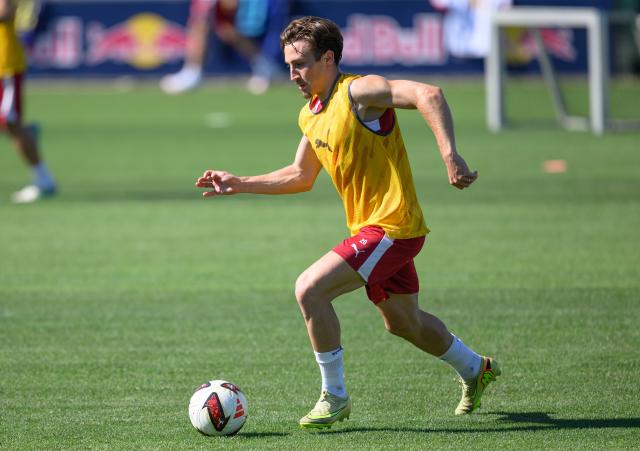 11 August 2026, Saxony, Leipzig: Leipzig's Rocco Reitz takes part in a training session in preparation for the German Bundesliga. Photo: Hendrik Schmidt/dpa