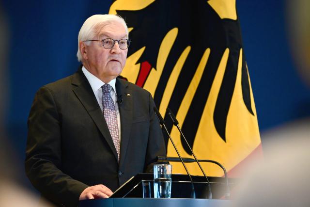 FILED - 29 July 2026, Berlin: FILE PHOTO - German President Frank-Walter Steinmeier speaks during the appointment and dismissal of members of the federal government. Photo: Sebastian Gollnow/dpa