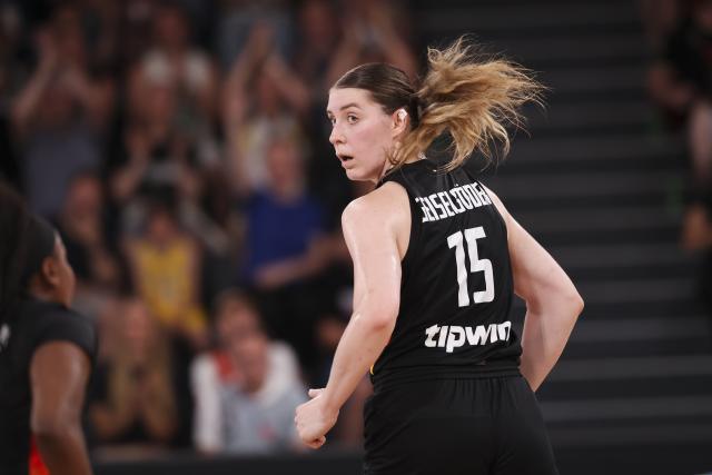 FILED - 20 June 2025, Hamburg: File Photo - Germany's Luisa Geiselsoeder in action during the women's Basketball European Championship match between Spain and Germany at the Inselpark Arena. Photo: Christian Charisius/dpa