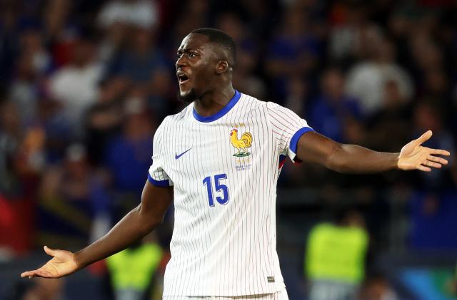 FILED - 05 June 2025, Baden-Württemberg, Stuttgart: FILE PHOTO - France's Ibrahima Konate reacts during the 2025 UEFA Nations League semi-final soccer match between Spain and France, at Stuttgart Arena. Photo: Christian Charisius/dpa