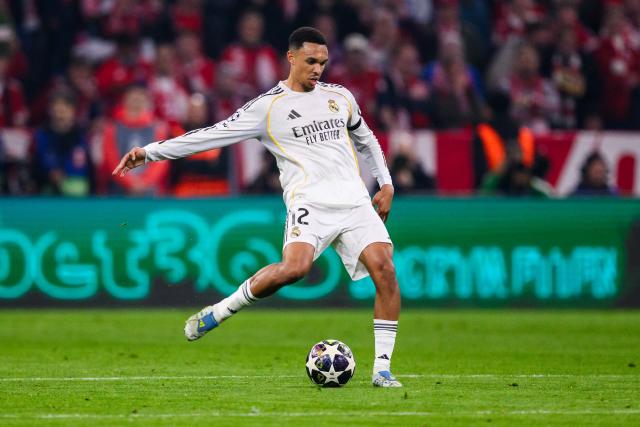FILED - 15 April 2026, Bavaria, Munich: FILE PHOTO - Real Madrid's Trent Alexander-Arnold in action during the UEFA Champions League quarterfinal soccer match between Bayern Munich and Real Madrid at Allianz Arena. Photo: Tom Weller/dpa