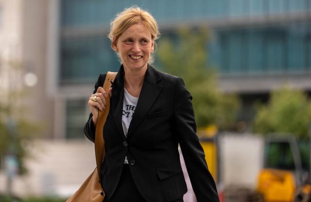 24 August 2026, Berlin: Karin Prien, German Minister of Education, Family, Senior Citizens, Women, and Youth, arrives at the CDU Executive Committee meeting at the party's federal headquarters, the Konrad-Adenauer-Haus. Photo: Michael Kappeler/dpa