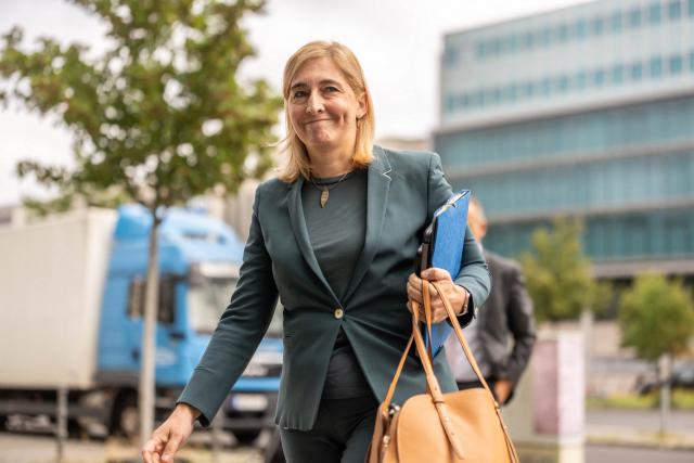 24 August 2026, Berlin: Nina Warken, Head of the Federal Chancellery and German Minister for Special Tasks, arrives at the meeting of the CDU Executive Committee at the party's federal headquarters, the Konrad-Adenauer-Haus. Photo: Michael Kappeler/dpa