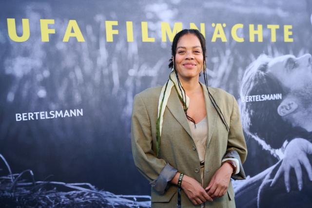26 August 2026, Berlin: German actress Jane Chirwa poses on the terrace of the Bertelsmann Foundation for the opening of the UFA Film Nights. Photo: Annette Riedl/dpa