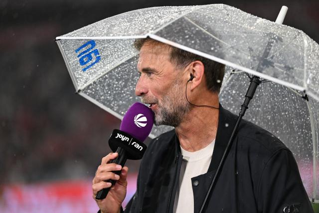 28 August 2026, Bavaria, Munich: Germany National Team Coach Juergen Klopp speaks during an interview prior to the start of the German Bundesliga soccer match between FC Bayern Munich and VfB Stuttgart at Allianz Arena. Photo: Sven Hoppe/dpa - WICHTIGER HINWEIS: Gemäß den Vorgaben der Bundesliga bzw. des DFB Deutscher Fußball-Bund ist es untersagt, in dem Stadion und/oder vom Spiel angefertigte Fotoaufnahmen in Form von Sequenzbildern und/oder videoähnlichen Fotostrecken zu verwerten bzw. verwerten zu lassen.