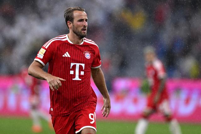 28 August 2026, Bavaria, Munich: Bayern Munich's Harry Kane in action during the German Bundesliga soccer match between FC Bayern Munich and VfB Stuttgart at Allianz Arena. Photo: Sven Hoppe/dpa - WICHTIGER HINWEIS: Gemäß den Vorgaben der Bundesliga bzw. des DFB Deutscher Fußball-Bund ist es untersagt, in dem Stadion und/oder vom Spiel angefertigte Fotoaufnahmen in Form von Sequenzbildern und/oder videoähnlichen Fotostrecken zu verwerten bzw. verwerten zu lassen.