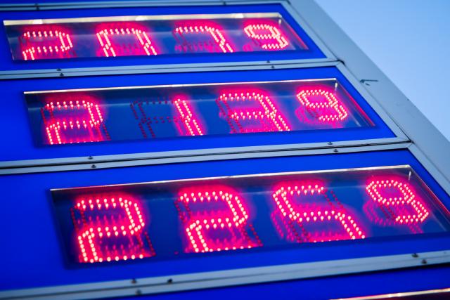 FILED - 16 March 2026, Berlin: FILE PHOTO - Gas prices at a gas station are over 2 euros per liter. Photo: Christoph Soeder/dpa