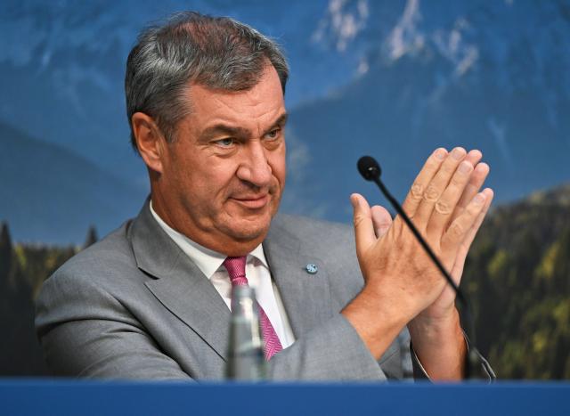 01 September 2026, Bavaria, Munich: Markus Soeder, Minister President of Bavaria, attends a press conference following the Bavarian cabinet meeting. Photo: Sven Hoppe/dpa