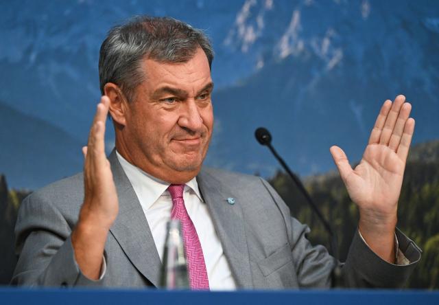 01 September 2026, Bavaria, Munich: Markus Soeder, Minister President of Bavaria, attends a press conference following the Bavarian cabinet meeting. Photo: Sven Hoppe/dpa