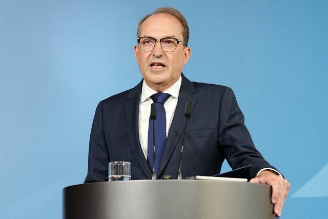 01 September 2026, Berlin: Alexander Dobrindt, German Minister of the Interior, speaks at a press conference at the Federal Ministry of the Interior regarding developments in the case of the explosive-laden drone found at the Leipzig/Halle Airport. Photo: Kay Nietfeld/dpa