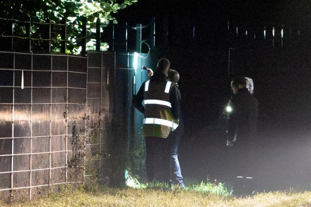 02 September 2026, North Rhine-Westphalia, Bergheim: Forensic technicians and police officers are on the scene in the area around the Bergheim substation. Photo: Jan Ohmen/dpa