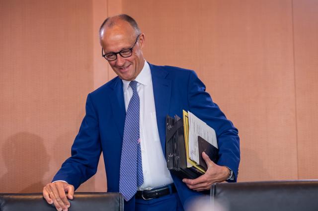 02 September 2026, Berlin: German Chancellor Friedrich Merz attends the German Cabinet meeting at the Chancellery. Photo: Michael Kappeler/dpa