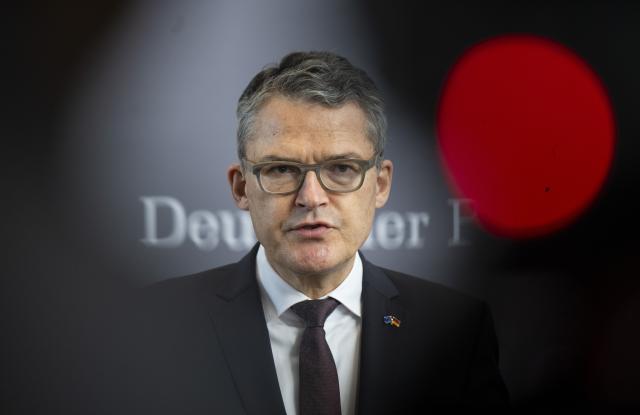 FILED - 16 October 2023, Berlin: FILE PHOTO - Christian Democratic Union of Germany (CDU) Deputy chairman of the Parliamentary Oversight Committee Roderich Kiesewetter speaks with the media before the start of the public hearing in the Bundestag. Photo: Monika Skolimowska/dpa