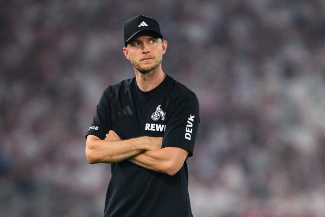 04 September 2026, Baden-Wuerttemberg, Stuttgart: Cologne coach Rene Wagner reacts on the sidelines during the German Bundesliga soccer match between VfB Stuttgart and 1. FC Koeln, at MHPArena. Photo: Tom Weller/dpa - IMPORTANT NOTICE: In accordance with the regulations of the Bundesliga and the DFB (German Football Association), it is prohibited to use or allow the use of photographs taken in the stadium and/or during the game in the form of sequential images and/or video-like photo series.