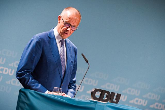 05 September 2026, Lower Saxony, Langenhagen: German Chancellor Friedrich Merz speaks at an event organized by the Christian Democratic Union (CDU) in Lower Saxony. Photo: Moritz Frankenberg/dpa