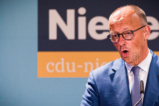 05 September 2026, Lower Saxony, Langenhagen: German Chancellor Friedrich Merz speaks at an event organized by the Christian Democratic Union (CDU) in Lower Saxony. Photo: Moritz Frankenberg/dpa