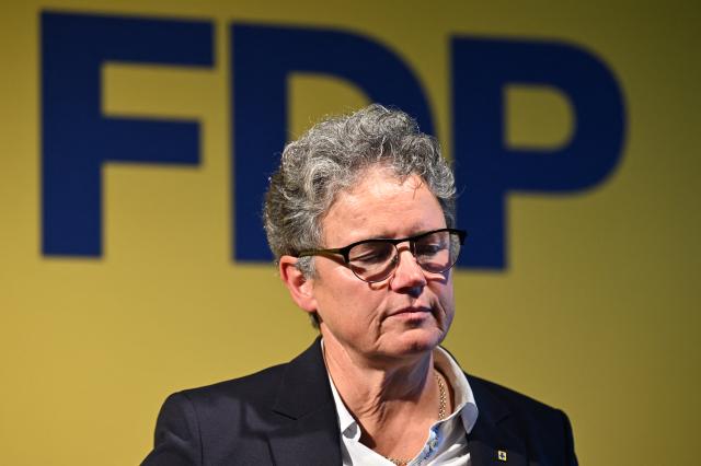 06 September 2026, Saxony-Anhalt, Magdeburg: Lydia Hueskens, the Free Democratic Party (FDP) lead candidate, state chair, and Minister of Infrastructure and Digital Affairs for the state of Saxony-Anhalt, speaks at the FDP's election party. On Sunday a new state legislature was elected in Saxony-Anhalt. Photo: Hendrik Schmidt/dpa