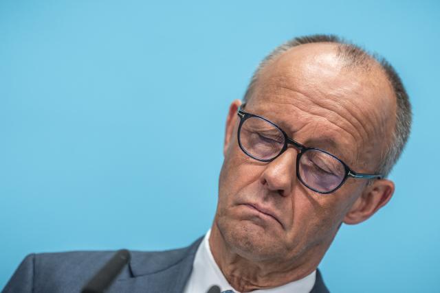 07 September 2026, Berlin: Friedrich Merz, Germany's Chancellor and CDU chairman, attends a press conference following a meeting of the CDU Federal Executive Committee at Konrad Adenauer House. Photo: Michael Kappeler/dpa
