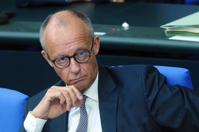 08 September 2026, Berlin: German Chancellor Friedrich Merz attends the German Parliament (Bundestag) session for the start of budget week. Klingbeil is to present the draft federal budget for the coming year to the Bundestag. Photo: Kay Nietfeld/dpa