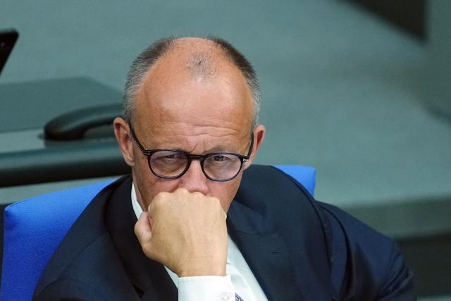 08 September 2026, Berlin: German Chancellor Friedrich Merz attends the German Parliament (Bundestag) session for the start of budget week. Klingbeil is to present the draft federal budget for the coming year to the Bundestag. Photo: Kay Nietfeld/dpa