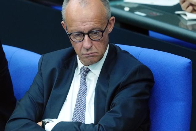08 September 2026, Berlin: German Chancellor Friedrich Merz attends the German Parliament (Bundestag) session for the start of budget week. Klingbeil is to present the draft federal budget for the coming year to the Bundestag. Photo: Kay Nietfeld/dpa