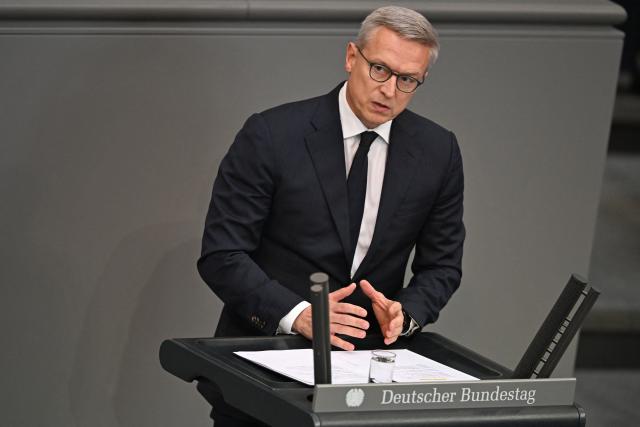 08 September 2026, Berlin: German Minister for Digitalization and State Modernization Karsten Wildberger speaks during the Bundestag session at the start of budget week. Photo: Michael Brandt/dpa