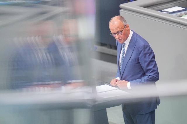 09 September 2026, Berlin: Germany's Chancellor Friedrich Merz speaks during the general debate during budget deliberations in the German Bundestag. Photo: Michael Kappeler/dpa