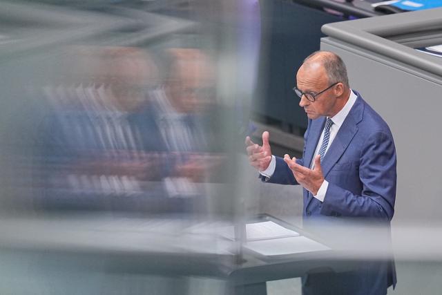 09 September 2026, Berlin: Germany's Chancellor Friedrich Merz speaks during the general debate during budget deliberations in the German Bundestag. Photo: Michael Kappeler/dpa