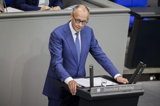 09 September 2026, Berlin: Germany's Chancellor Friedrich Merz speaks during the general debate during budget deliberations in the German Bundestag. Photo: Christoph Soeder/dpa